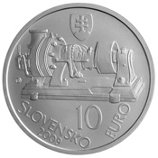 Líc mince 150. výročí narození Aurela Stodoly