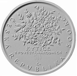 Líc mince 200. výročí narození Karla Jaromíra Erbena