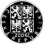 Líc mince 800. výročí korunovace
Přemysla I. Otakara českým králem