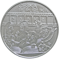 Líc mince 100. výročí narození Karla Zemana